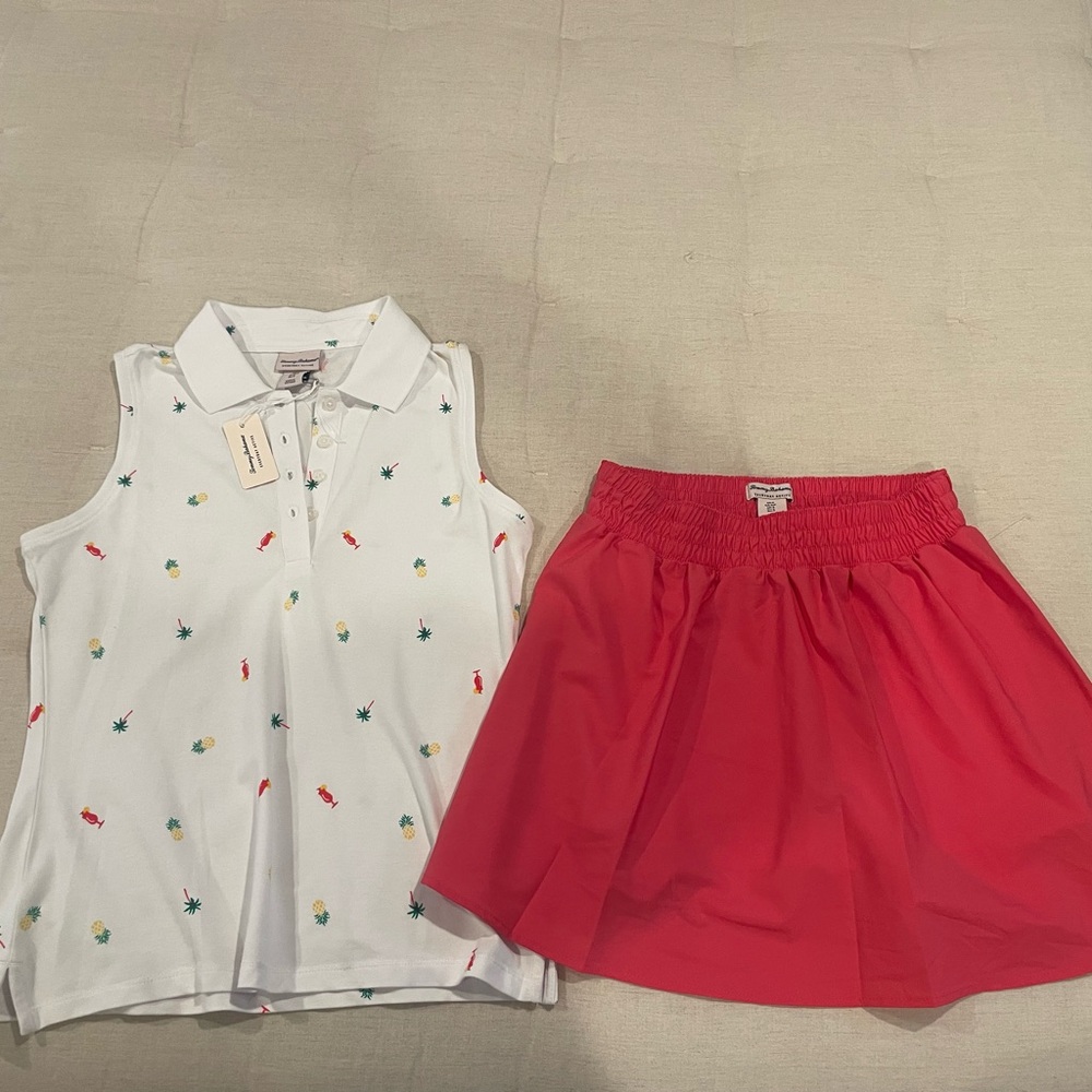 Tommy Bahama Pink Mini Skirt Tennis Pickleball Set